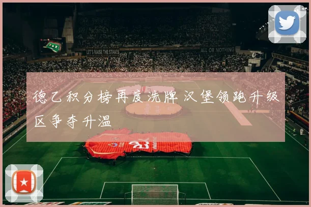 德乙积分榜再度洗牌 汉堡领跑升级区争夺升温